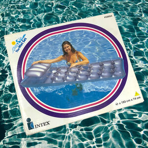 Vintage NEW 1996 Intex The Wet Set 18 Pocket Suntanner Lounge Pool Raft Float
